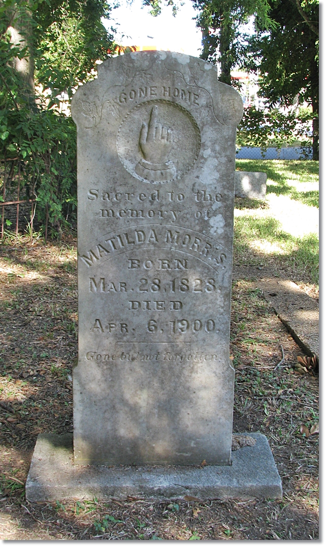 Grave of Matilda Parmer Morris in the Old Cemetery in Montgomery, Texas